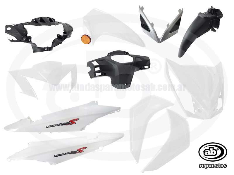 Kit Plasticos Honda Wave 110 S Blanco 11 Pzas