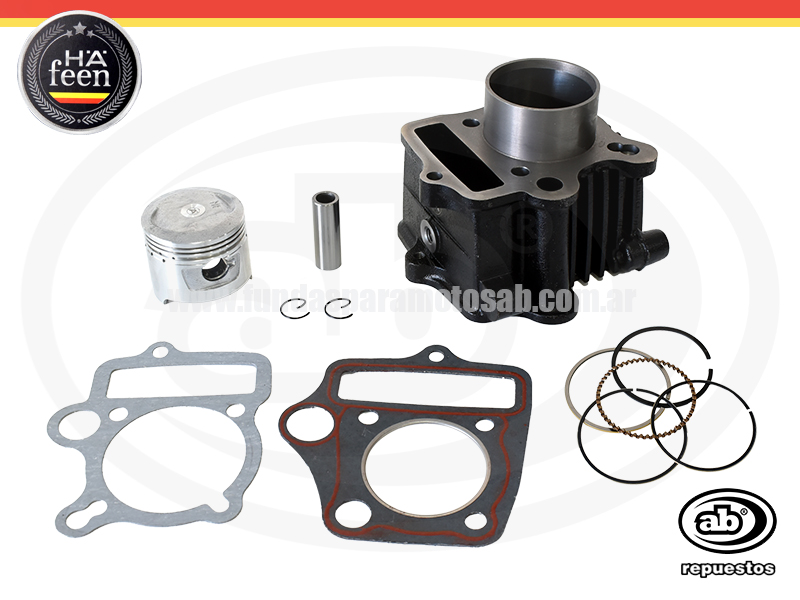 Gruppo Termico completo Cilindro ø47 Pistone 80cc MINARELLI ORIZZONTALE AD ARIA
